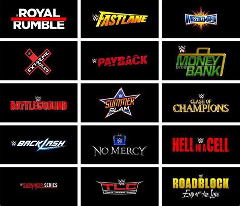 list of wwe pay per views